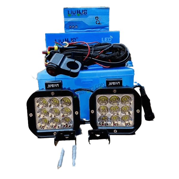 HJG Original 70W CREE 9 LED Dual Color Yellow/White LED Fog Lights with harness Yellow Filter Cap for Bikes, Cars, Jeeps - HJGstore.com