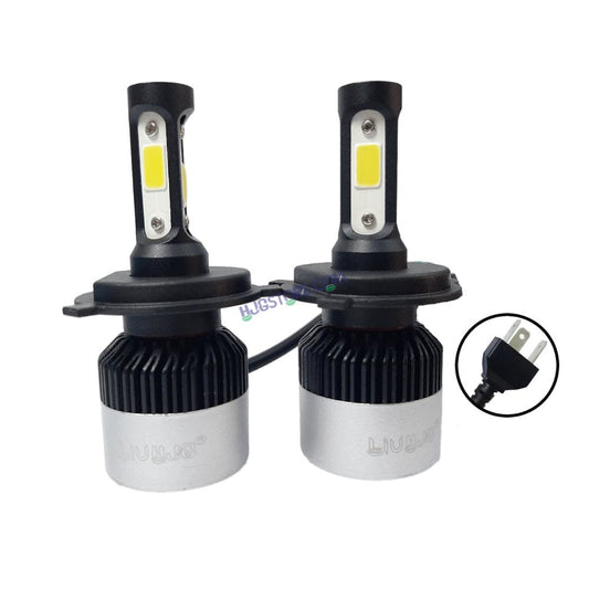 HJG Original Nighteye LED Car Headlight Bulbs with H-4 Fitting COB Chips 6500K White, With 12 months warranty for bike and car (Pack of 2) - HJGstore.com