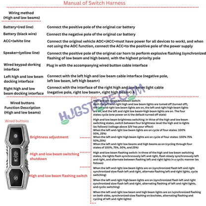 HJG 3 Pin Premium Copper Heavy Duty Wiring Harness Kit 3 Pin 3.4 Meter Wire with Heavy Duty Metal Switch Copper, Included Couplers and Canbus - Foglight Wiring Harness Kit (2 Colour, 3 Wire) LIU HJG 3 Pin Premium Copper Wiring Harness Kit Coupler Fitting - HJGstore.com