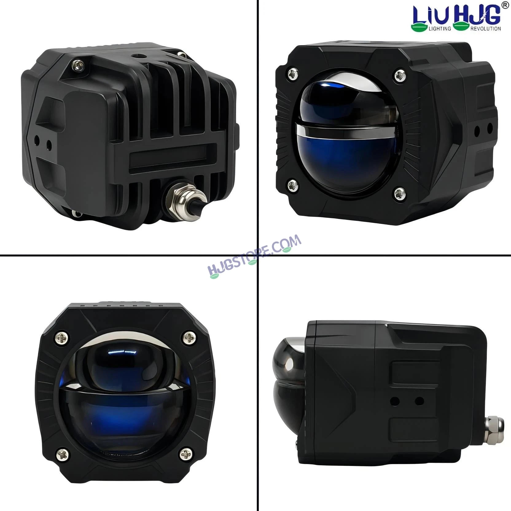 HJG Gorilla Fog Dual Lens 120W Gorilla Projector Foglight New Model with Power Adaptor Foglight Ultra Wide Dual Intensity LED Driving Fog Lights White/Yellow (2*60W = 120W Total) Universal For All Cars & Bikes LIU HJG Gorilla Projector Fog with Red DRL - HJGstore.com