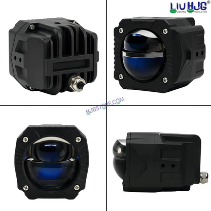 HJG Gorilla Fog Dual Lens 120W Gorilla Projector Foglight New Model with Power Adaptor Foglight Ultra Wide Dual Intensity LED Driving Fog Lights White/Yellow (2*60W = 120W Total) Universal For All Cars & Bikes LIU HJG Gorilla Projector Fog with Red DRL - HJGstore.com