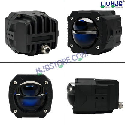 HJG Gorilla Fog with Wiring Harness Kit Combo Dual Lens 120W Gorilla Projector Foglight New Model with Wiring Foglight Ultra Wide Dual Intensity LED Driving Fog Lights White/Yellow 120W Universal For All Cars & Bikes LIU HJG Gorilla Foglight Combo Kit - HJGstore.com