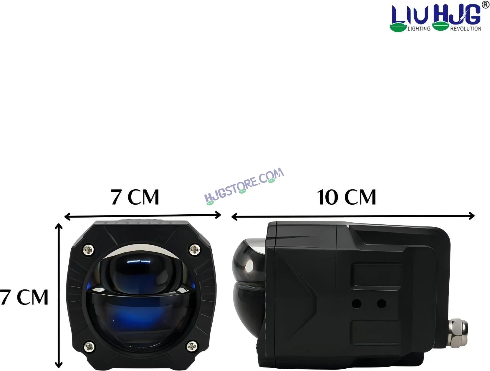 HJG Gorilla Fog Dual Lens 120W Gorilla Projector Foglight New Model with Power Adaptor Foglight Ultra Wide Dual Intensity LED Driving Fog Lights White/Yellow (2*60W = 120W Total) Universal For All Cars & Bikes LIU HJG Gorilla Projector Fog with Red DRL - HJGstore.com