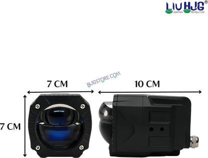 HJG Gorilla Fog Dual Lens 120W Gorilla Projector Foglight New Model with Power Adaptor Foglight Ultra Wide Dual Intensity LED Driving Fog Lights White/Yellow (2*60W = 120W Total) Universal For All Cars & Bikes LIU HJG Gorilla Projector Fog with Red DRL - HJGstore.com
