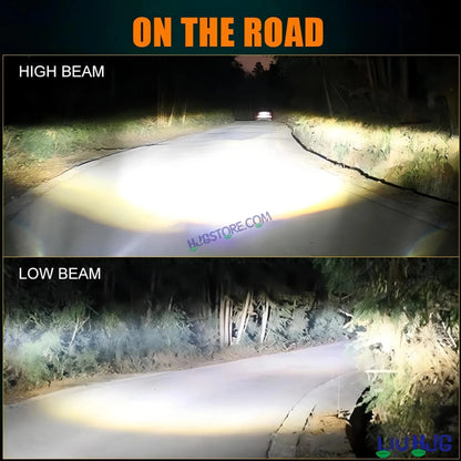 HJG M2 Mini 70W H4 New Model LED Bulb AC/DC Headlight LED Bulb White Beam 70W HJG M2 70W H4 LED for Bike Car Light H4 LED with Fan Bulb 7000LM 70W Conversion Kit Hi/Lo Beam Headlight 12V/24V for Motorcycle/Car, Set of 1, M2 Mini 7000 LM 70W, White Hi/Lo - HJGstore.com
