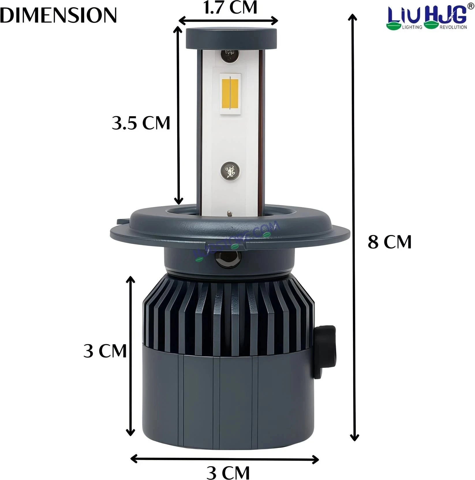 HJG M3 Remote Multi Beam 120W H4 3 in 1 3000K 4300K 6000K LED Bulb AC/DC Headlight White/Yellow/Warm White/Flash Beam 60W + 60W for Bike Car Light H4 LED with Fan Remote Hi/Lo Beam Headlight 12V/24V for Bike/Car, Set of 1, White/Yellow/Warm White Hi/Lo - HJGstore.com