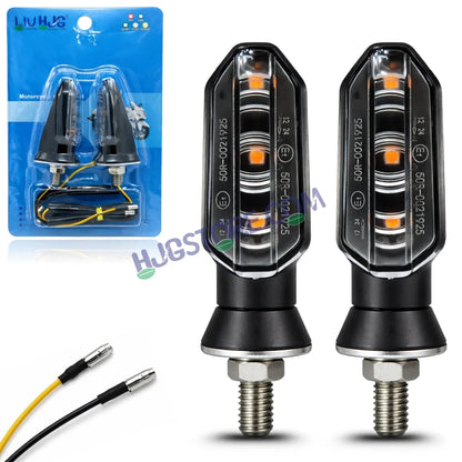 HJG 3 LED Small Indicator Yellow Bike Turn Signals Waterproof Flexible Blinker Bright LED Indicators Universal For All Bike Models Motorcycle Turn Signal Lights LIU HJG Small 3 LED Yellow Indicator, Universal for All Bikes & Motorcycles, Pack of 2 - HJGstore.com