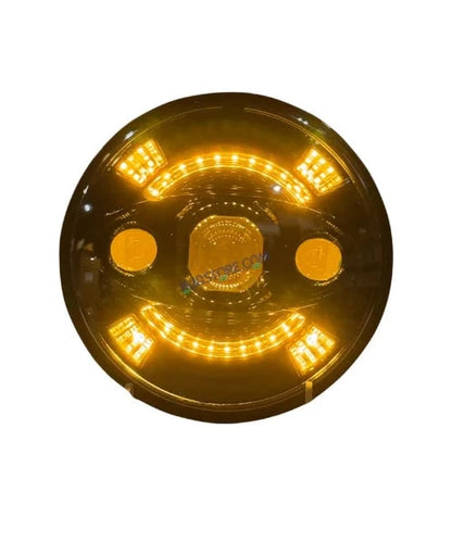 HJG New 100W Tri Projector 7 Inch Headlight Assembly C-194 100W White LED Headlight New Model 3 Projector Lens Headlight Assembly for Royal Enfield | 80-100W CREE/Osram LED Chip Multi color White/Yellow Compatible with Royal Enfield, Jeep, Thar, Gypsy - HJGstore.com