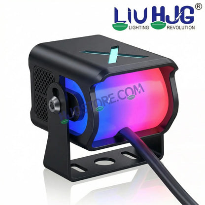 HJG X Drive Mini RGB Foglights with RGB Backlit DRL 40W Fog Light 4000LM Dual Color (3000K Yellow/6000K White) Projector Driving Lamp | Dynamic RGB Backlit DRL (8 Modes) | Wide Beam Auxiliary Light with Inline Ballast for Bike & SUV LIU HJG X Drive - HJGstore.com