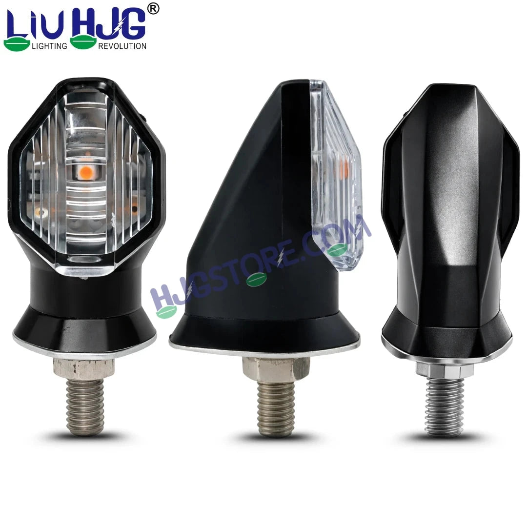 HJG Single LED Small Indicator Yellow Bike Turn Signals Waterproof Flexible Blinker Bright LED Indicators Universal For All Bike Models Motorcycle Turn Signal Lights LIU HJG Small 1 LED Yellow Indicator, Universal for All Bikes & Motorcycles, Pack of 2 - HJGstore.com