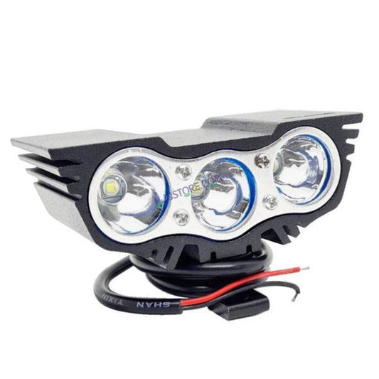 HJG 3 LED Owl Eye Waterproof CREE LED Fog Light with 3 Mode Function High Beam/Low Beam & Flashing for Bike/Motorcycle and Cars (30W, Black, 1 PC) - bikerstore.in