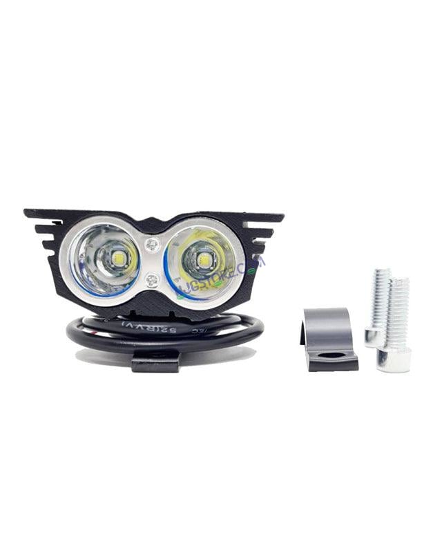 HJG 2 LED Owl Eye Waterproof CREE LED Fog Light with 3 Mode Function High Beam/Low Beam & Flashing for Bike/Motorcycle and Cars (20W, Black, 1 PC) - HJGstore.com