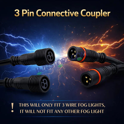 HJG 3 Pin Wireless Premium Copper Heavy Duty Wiring Harness Kit with Wireless Remote Heavy Duty Metal Switch, Copper Wire, Included Couplers and Canbus - Wireless Remote (2 Colour, 3 Wire) LIU HJG 3 Pin Premium Copper Remote Control Wiring Harness Kit - HJGstore.com