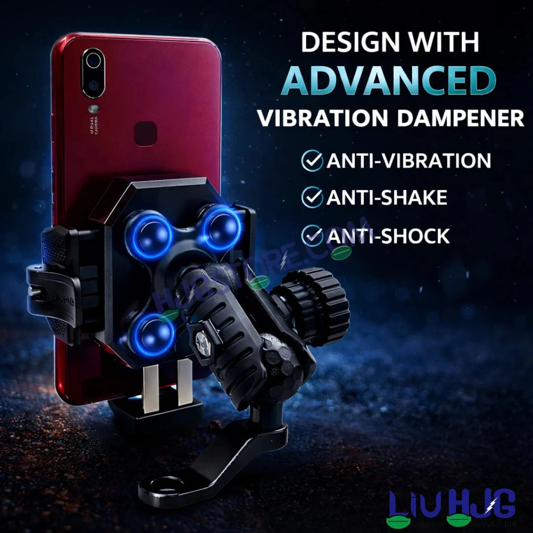 HJG Hexagon R6 Mobile Holder with Mirror Mount for Bike and Scooter, Two Wheelers Universal HJG Hexagon R6 Mirror Mount Mobile Holder Anti-Theft Mobile Holder 360 Degree Rotation Adjustable Size and Locking System LIU HJG Hexagon R6 Mirror Mount Holder - HJGstore.com