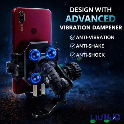 HJG Hexagon R6 Mobile Holder with Mirror Mount for Bike and Scooter, Two Wheelers Universal HJG Hexagon R6 Mirror Mount Mobile Holder Anti-Theft Mobile Holder 360 Degree Rotation Adjustable Size and Locking System LIU HJG Hexagon R6 Mirror Mount Holder - HJGstore.com