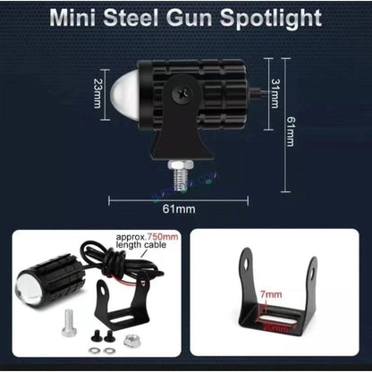 HJG Mini Spot Light Devil with Red DRL, White, Yellow Light Car Motorcycle Truck Off Road 20w Spot Fog Lights Driving Spotlight HJG Original Spot Light Fog light Devil Mini Drive, Pack of 1 - HJGstore.com