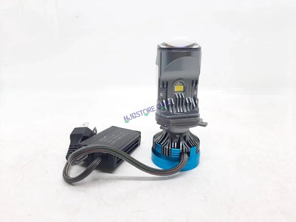 HJG Y6 New Model 125W Projector Lens H4 LED Bulb 125W HJG Y6 Projector Light Lamp H4 LED Mini Projector Lens with Fan for Bike Bulb 12500LM Conversion Kit Hi/Lo Beam Headlight 12V/24V for Motorcycle, Set of 1, White Hi/Lo LIU HJG Y6 H4 125W, Pack of 1 - HJGstore.com
