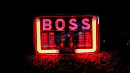 HJG 12V 40W LED Headlight BOSS for Hero Splendor Series – White Beam with Red/Blue DRL, Durable Waterproof Motorcycle Headlamp (Pack of 1) - HJGstore.com