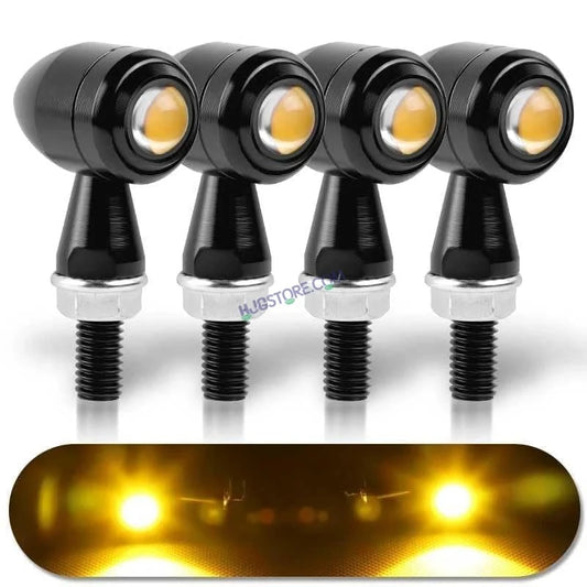 HJG Bullet Shape Turn Signal Lights Indicator Universal for All Bikes Models Turn Signal Lights Motorcycle 4pc - HJGstore.com