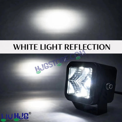 HJG W-08 White Cube Foglight 72W White Foglight White LED Foglight Ultra Wide Spread White Light 72W Foglight Ultra Wide Intensity LED Driving Fog Lights Universal For All Cars & Bikes LIU HJG W-08 White Cube Foglight Driving Lights, Pack of 2 - HJGstore.com