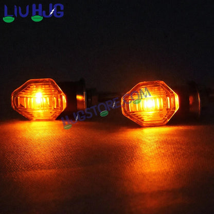 HJG Single LED Small Indicator Yellow Bike Turn Signals Waterproof Flexible Blinker Bright LED Indicators Universal For All Bike Models Motorcycle Turn Signal Lights LIU HJG Small 1 LED Yellow Indicator, Universal for All Bikes & Motorcycles, Pack of 2 - HJGstore.com