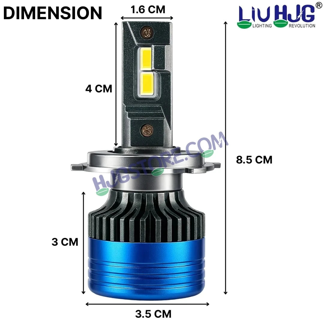 HJG 180W H4 2pc LED Headlight Bulbs H4 Adjustable Holder LED Bulb AC/DC Headlight White 6500K 180W Headlight Bulbs for Bike Car LED Light H4 Hi/Lo Beam Headlight 12V/24V for Bike/Car, LIU HJG 180W H4 Socket Bulbs Pack of 2, H4 Socket - HJGstore.com
