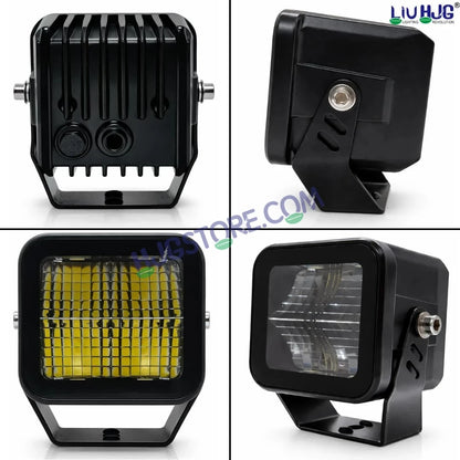 HJG W-08 White Cube Foglight 72W White Foglight White LED Foglight Ultra Wide Spread White Light 72W Foglight Ultra Wide Intensity LED Driving Fog Lights Universal For All Cars & Bikes LIU HJG W-08 White Cube Foglight Driving Lights, Pack of 2 - HJGstore.com