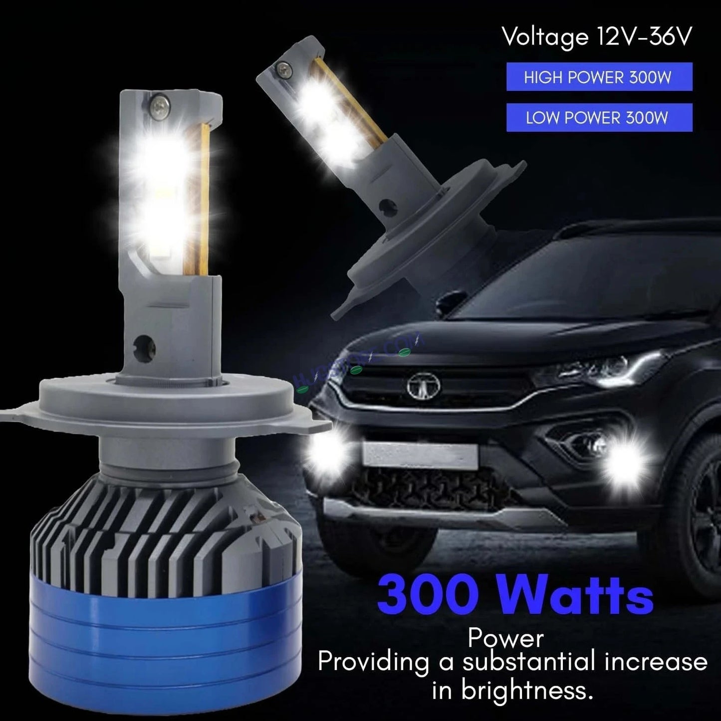 LIU HJG ORIGINAL 2024 LED Vehicle Headlight Bulb (150 WATTS) 1 Pc LED Headlight Bulb H4 150W For All Cars Motorcycles (Low and High Beam Bulbs (White) AC/DC 150Watt) - Type H4 - HJGstore.com
