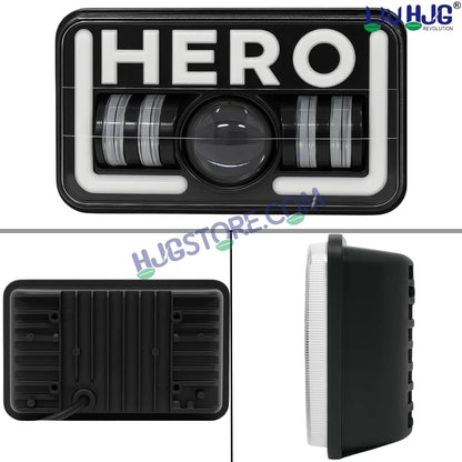 HJG 12V 40W LED Headlight HERO for Hero Splendor Series – White Beam with Red/Blue DRL, Durable Waterproof Motorcycle Headlamp (Pack of 1) - HJGstore.com