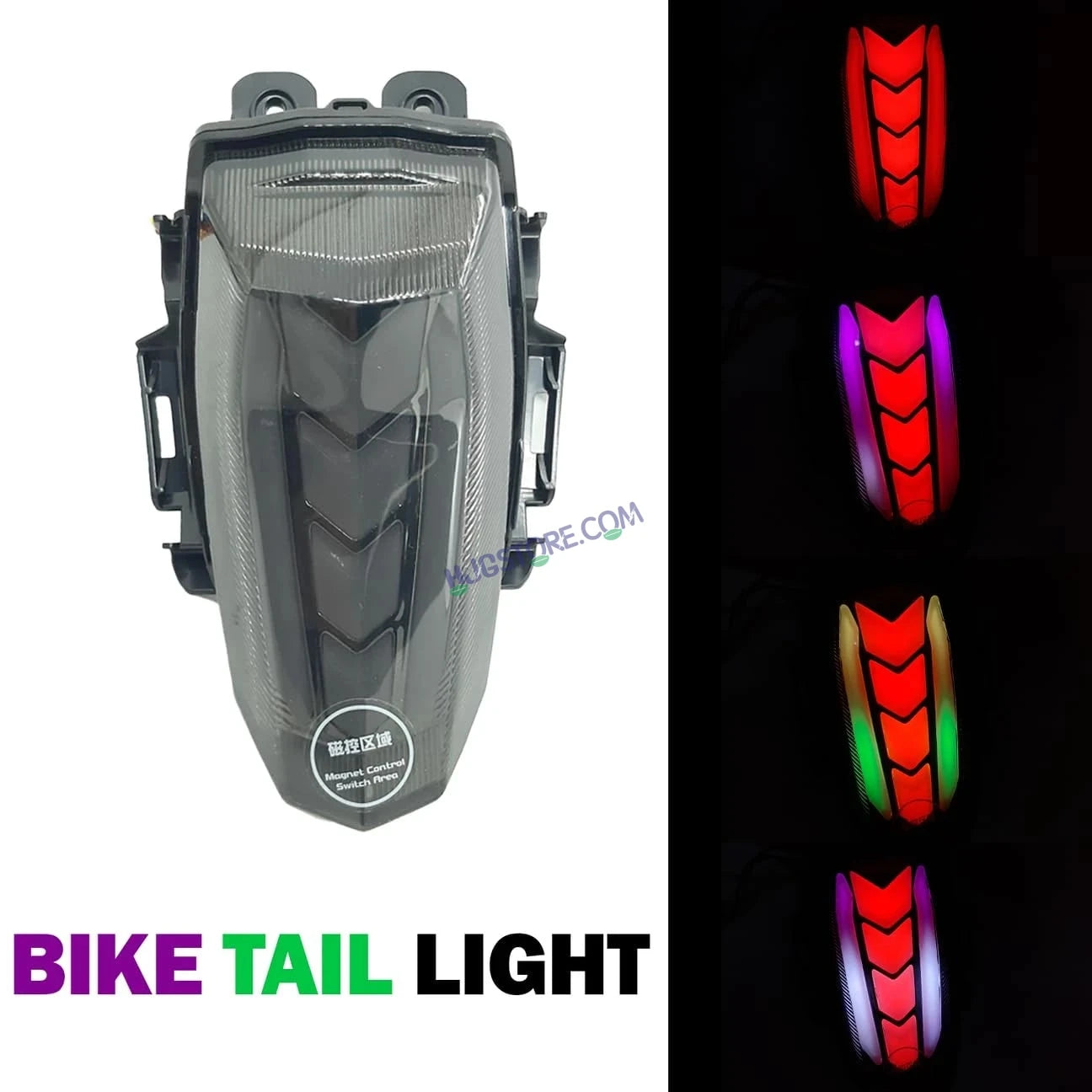 HJG R15 Tail Light Assembly Arrow Multicolor Bike Tail Light Brake Light Indicator Light in 1 Motorbike LED for Yamaha R15 V3, R15 V4, R15 M, MT 15 (12 V, 12 W) LIU HJG Arrow Tail Light Assembly R15 V4, R15 M, MT 15, Pack of 1 - HJGstore.com