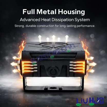 HJG HS92 Foglight Slim Drive Lens 80W Foglight with Two Type Clamps White/Yellow/Red Projector Foglight 80W Foglight Ultra Wide Dual Intensity LED Fog Lights White/Yellow/Red Devil Hi/Lo Fog Universal For All Cars & Bikes LIU HJG HS92 80W Foglight 2pc - HJGstore.com