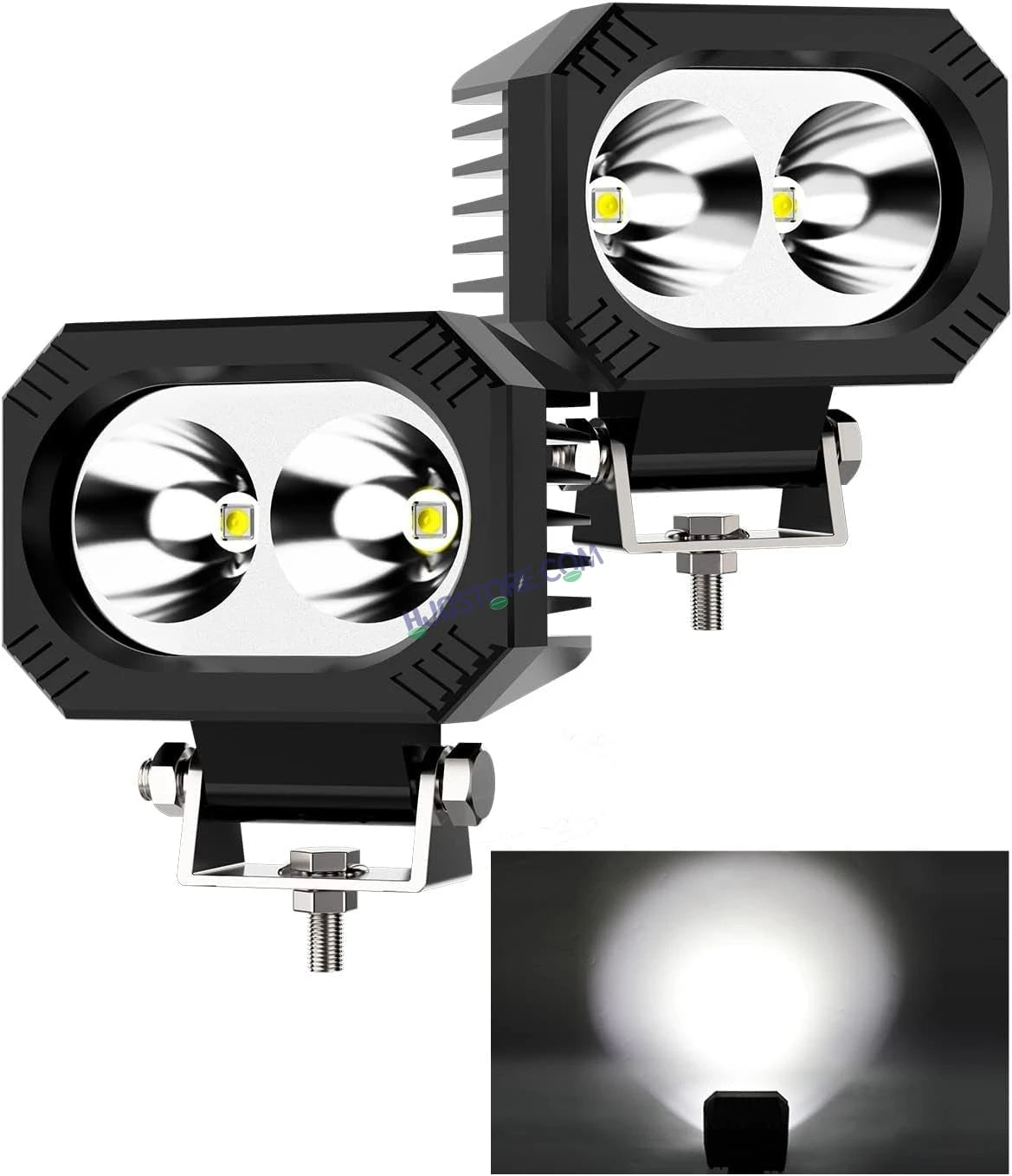 HJG 2 LED CREE 4 Inch Fog Light 100W 20000 Lumens Fog Light 2 LED CREE 2pc Foglight Spread Light Fog 100W with 20000 Lumens Brightness Foglight Ultra Wide Intensity LED Fog Lights 2 LED CREE (100W) Universal For All Cars & Bikes LIU HJG 2 LED CREE 4 Inch - HJGstore.com