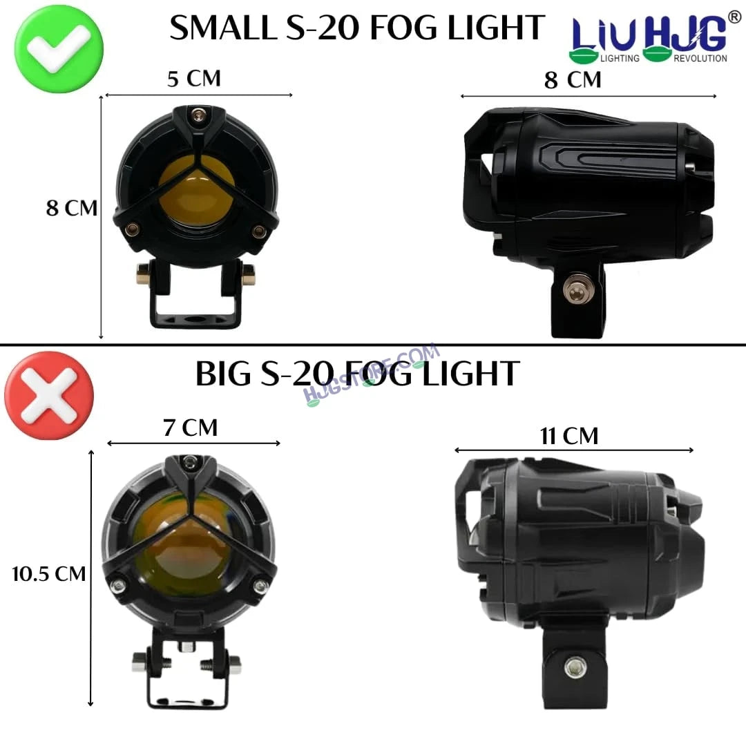 HJG Mini Mercedes Y Lens with Cooling Fan with Wiring Harness Kit 80W Foglight Ultra Wide Dual Intensity LED Driving Fog Lights White (2*40W = 80W Total) Universal For All Cars & Bikes LIU HJG Mini Mercedes Y Lens 80W with Cooling Fan and Wiring Kit - HJGstore.com