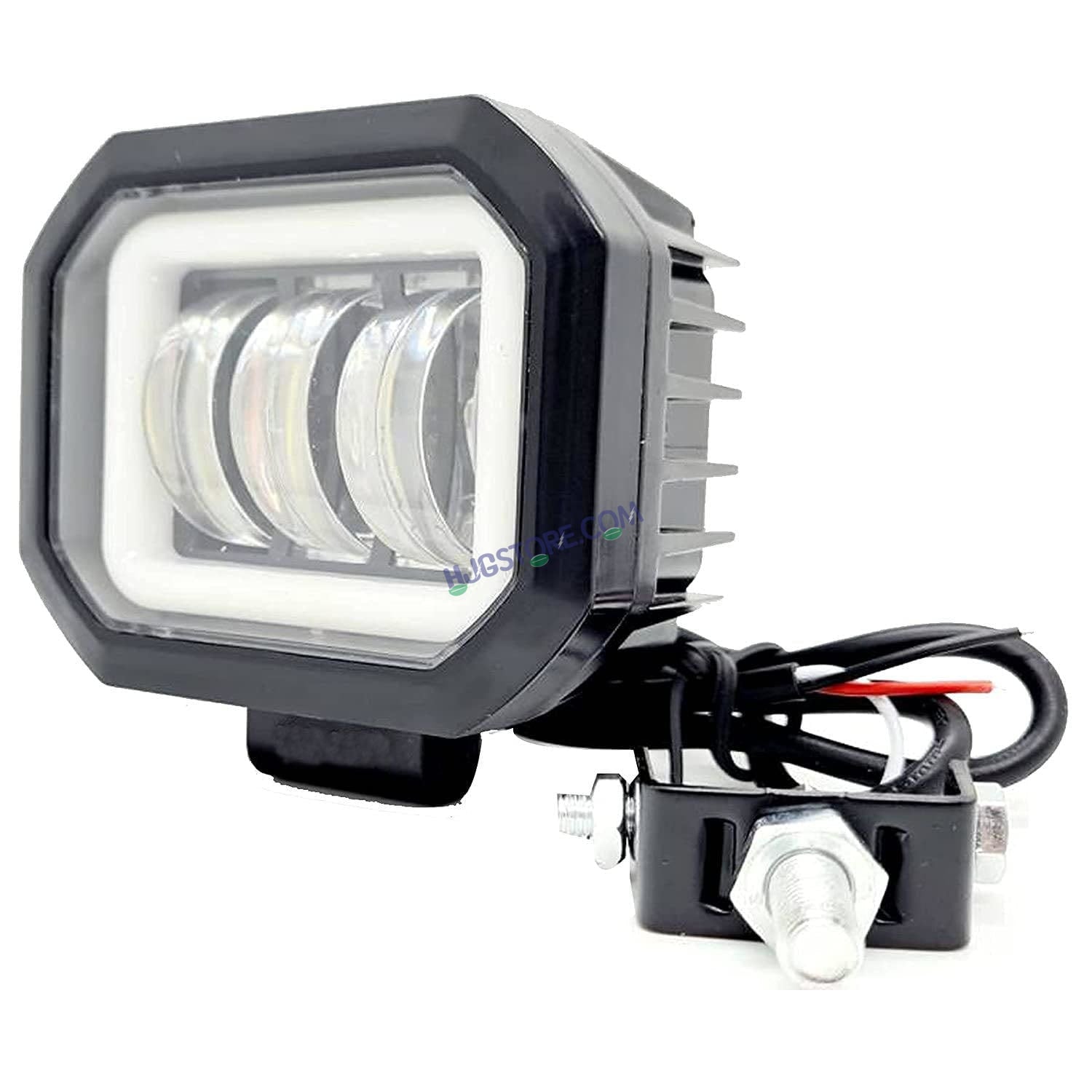 HJG Harley Square Shape fog light 3 Led Blue DRL For Bikes & Cars.(Light Power: 60W Voltage: DC9-80V) - HJGstore.com