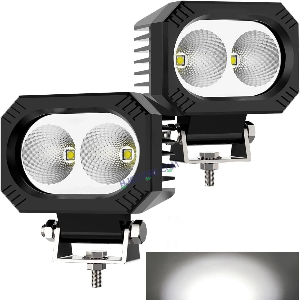 HJG 2 LED CREE 4 Inch Fog Light 100W 20000 Lumens Fog Light 2 LED CREE 2pc Foglight Spread Light Fog 100W with 20000 Lumens Brightness Foglight Ultra Wide Intensity LED Fog Lights 2 LED CREE (100W) Universal For All Cars & Bikes LIU HJG 2 LED CREE 4 Inch - HJGstore.com
