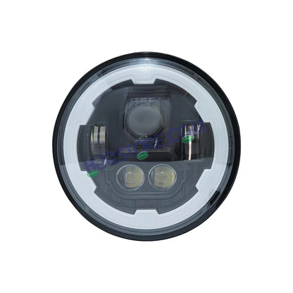 HJG Genuine Phantom Ring 5.75 Inch LED Headlight Avenger Fitting with Spotless and Bright DRL Fits in Bajaj Avenger, Harley Davidson, Jeep 5.75" (12V-80V DC 75W) - HJGstore.com