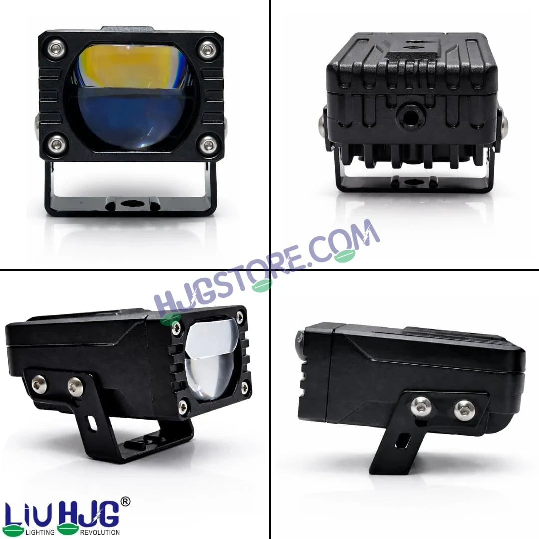 HJG HS99 Foglight Dual Condenser Lens 120W Foglight with Two Type Clamps White Hi/Lo Red Projector Foglight 120W Foglight Ultra Wide Intensity LED Fog Lights White Hi/Lo with Red Devil Fog Universal For All Cars & Bikes LIU HJG HS99 120W Foglight 2pc - HJGstore.com