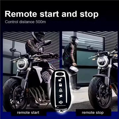 HJG Push Button Alarm System Kit Keyless Start One-Way Bike Alarm Kit for Two Wheeler Security HJG Anti-Theft Alarm System Kit (Loud Siren, Flashing Light 125 dB) LIU HJG Push Button Alarm System Kit - HJGstore.com