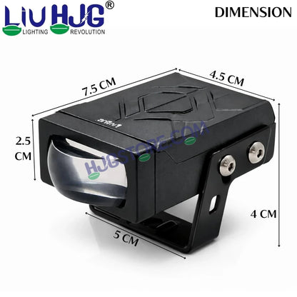 HJG HS92 Foglight Slim Drive Lens 80W Foglight with Two Type Clamps White/Yellow/Red Projector Foglight 80W Foglight Ultra Wide Dual Intensity LED Fog Lights White/Yellow/Red Devil Hi/Lo Fog Universal For All Cars & Bikes LIU HJG HS92 80W Foglight 2pc - HJGstore.com