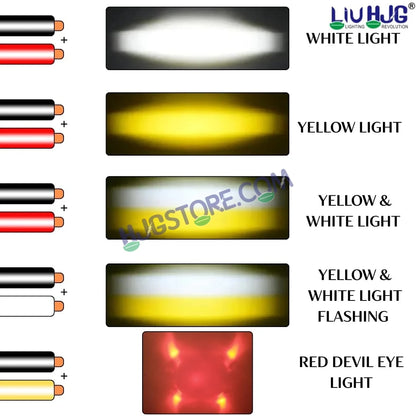 HJG CNC Mini Drive 80W Version 7 New Model Projector Foglight with Canbus Red DRL/White/Yellow Ultra Wide Dual Intensity 80W LED Fog Lights White/Yellow/White + Yellow/Red DRL Universal For All Cars & Bikes LIU HJG CNC Mini Drive 80W Version 7, Set of 2 - HJGstore.com