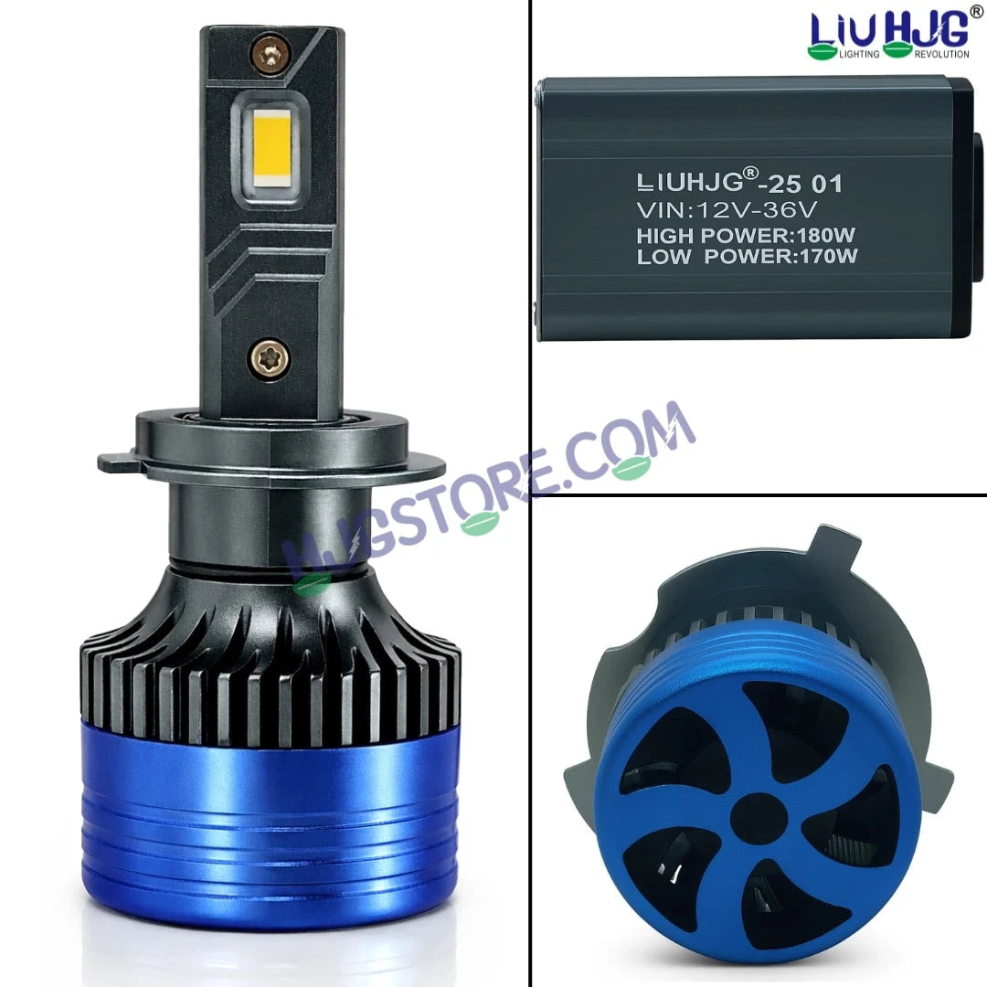HJG 180W 9005/HB3 2pc LED Headlight Bulbs HB3 Adjustable Holder LED Bulb AC/DC Headlight White 6500K 180W Headlight Bulbs for Bike Car LED Light 9005/HB3 White Headlight 12V/24V for Bike/Car, LIU HJG 180W HB3 Socket Bulbs Pack of 2, 9005/HB3 Socket - HJGstore.com