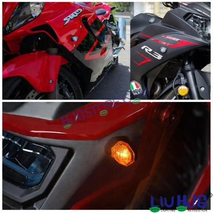 HJG Single LED Small Indicator Yellow Bike Turn Signals Waterproof Flexible Blinker Bright LED Indicators Universal For All Bike Models Motorcycle Turn Signal Lights LIU HJG Small 1 LED Yellow Indicator, Universal for All Bikes & Motorcycles, Pack of 2 - HJGstore.com
