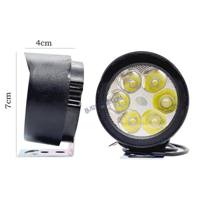 HJG LED Fog Lights for Bikes and Cars High Power, Heavy clamp and Strong ABS Plastic. (6 led Cap Set with Switch) - HJGstore.com