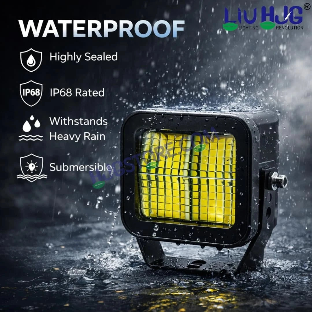 HJG W-08 White Cube Foglight 72W White Foglight White LED Foglight Ultra Wide Spread White Light 72W Foglight Ultra Wide Intensity LED Driving Fog Lights Universal For All Cars & Bikes LIU HJG W-08 White Cube Foglight Driving Lights, Pack of 2 - HJGstore.com