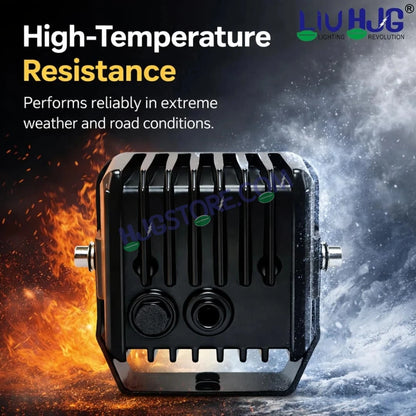 HJG W-08 White Cube Foglight 72W White Foglight White LED Foglight Ultra Wide Spread White Light 72W Foglight Ultra Wide Intensity LED Driving Fog Lights Universal For All Cars & Bikes LIU HJG W-08 White Cube Foglight Driving Lights, Pack of 2 - HJGstore.com