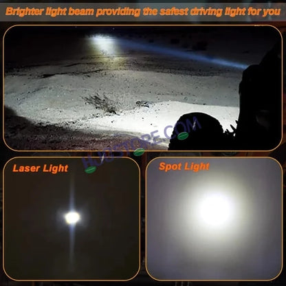 HJG GodsEye 5 Lens Original Gods Eye 5 LED 1.0 White/Red Off Road 7 inch 120W LED Headlight Spot Light Fog Light Universal For Bike, Truck, Jeep, Thar Car Bike Led Headlights Lights Led Fog Lights For Motorcycle Car SUV Lights, Pack of 1 LIU HJG GodsEye 5 - HJGstore.com