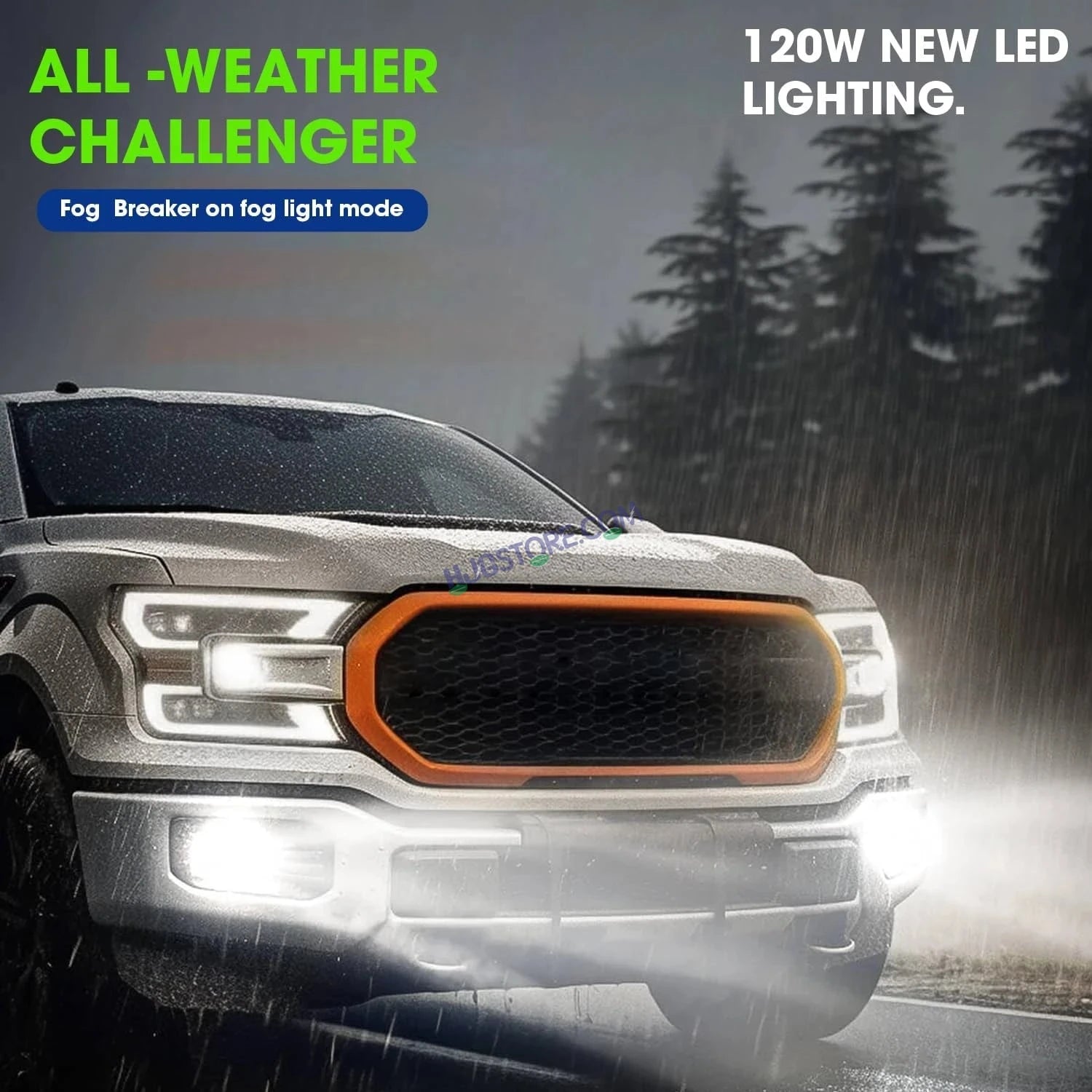 HJG AI Bulb H7 App Control 200W H7 Adjustable Beam Color Adjustable Brightness LED Bulb AC/DC Headlight White/Yellow/Warm White/Flash Beam 200W for Bike Car LED Light H7 Two Pin AI Headlight 12V/24V for Bike/Car, LIU HJG AI Bulb Pack of 2, H7 Socket - HJGstore.com