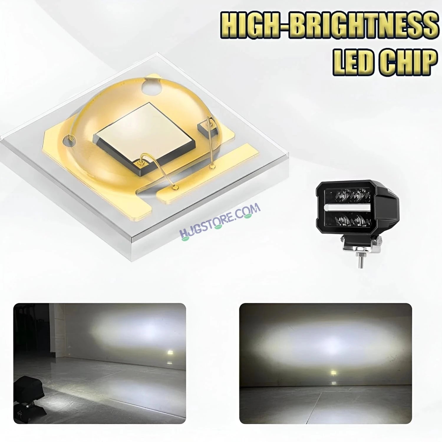 HJG LIU HJG Minus Box New Model Fog Light Minus White DRL HJG Minus Box Dual Lens 60W Foglight with Power Adaptor Foglight Ultra Wide Dual Intensity LED Driving Fog Lights White (1*60W) Universal For All Cars & Bikes, HJG Minus DRL Box Fog, Pack of 1 - HJGstore.com