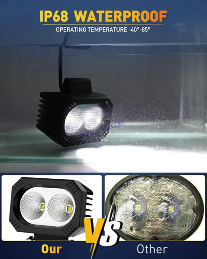 HJG 2 LED CREE 4 Inch Fog Light 100W 20000 Lumens Fog Light 2 LED CREE 2pc Foglight Spread Light Fog 100W with 20000 Lumens Brightness Foglight Ultra Wide Intensity LED Fog Lights 2 LED CREE (100W) Universal For All Cars & Bikes LIU HJG 2 LED CREE 4 Inch - HJGstore.com