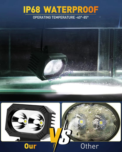 HJG 2 LED CREE 4 Inch Fog Light 100W 20000 Lumens Fog Light 2 LED CREE 2pc Foglight Spread Light Fog 100W with 20000 Lumens Brightness Foglight Ultra Wide Intensity LED Fog Lights 2 LED CREE (100W) Universal For All Cars & Bikes LIU HJG 2 LED CREE 4 Inch - HJGstore.com